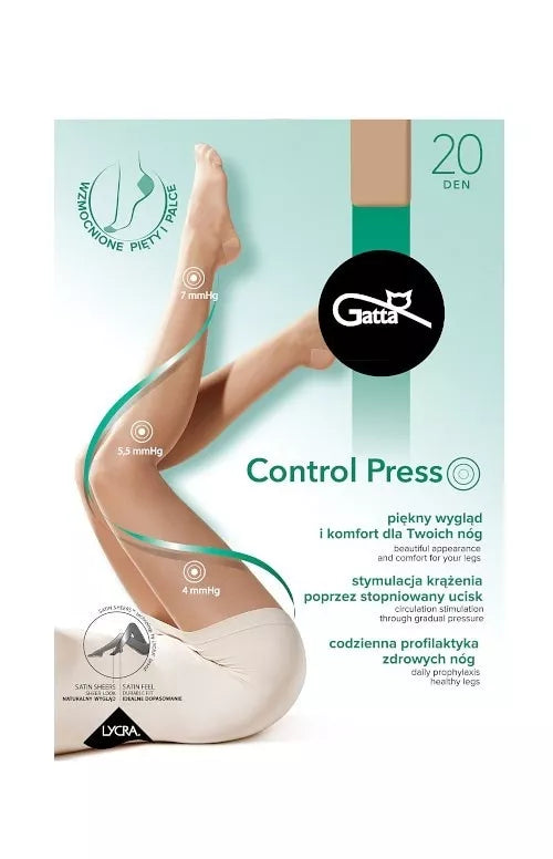 Gatta Kompresinės pėdkelnės CONTROL PRESS NERO, 20 den.