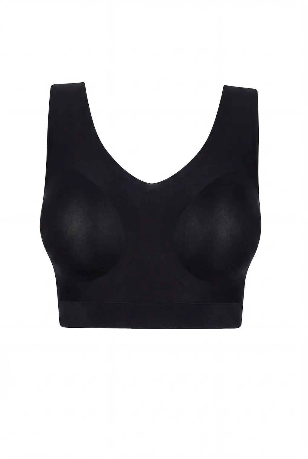 ByeBra Itin tampri ir prisitaikanti liemenėlė nėščiosioms UNI STRETCH BRA TOP BLACK