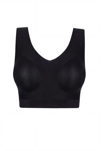 ByeBra Itin tampri ir prisitaikanti liemenėlė nėščiosioms UNI STRETCH BRA TOP BLACK