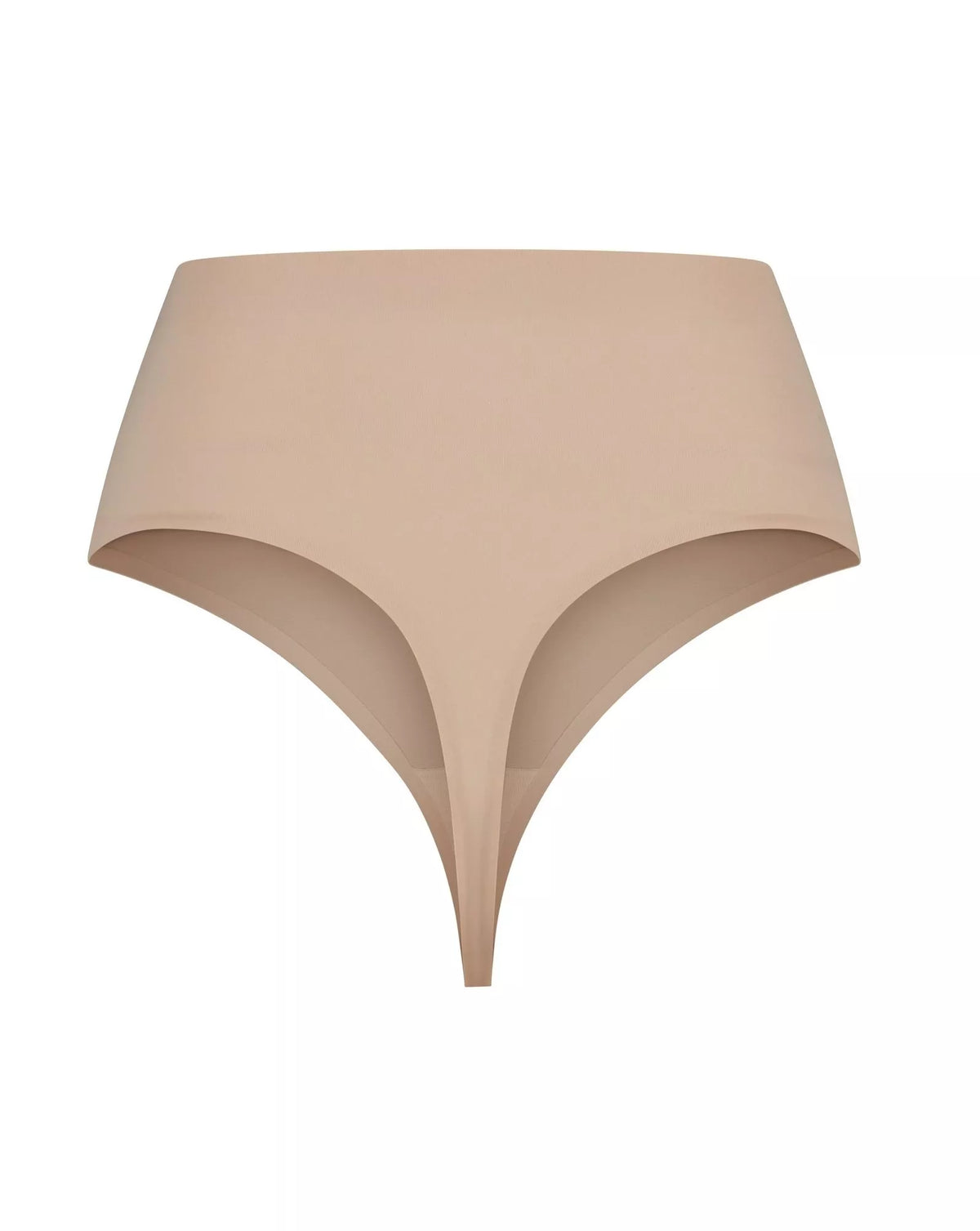 ByeBra Lengvos kompresijos besiūlės formuojančios tanga kelnaitės INVISIBLE MW THONG BEIGE