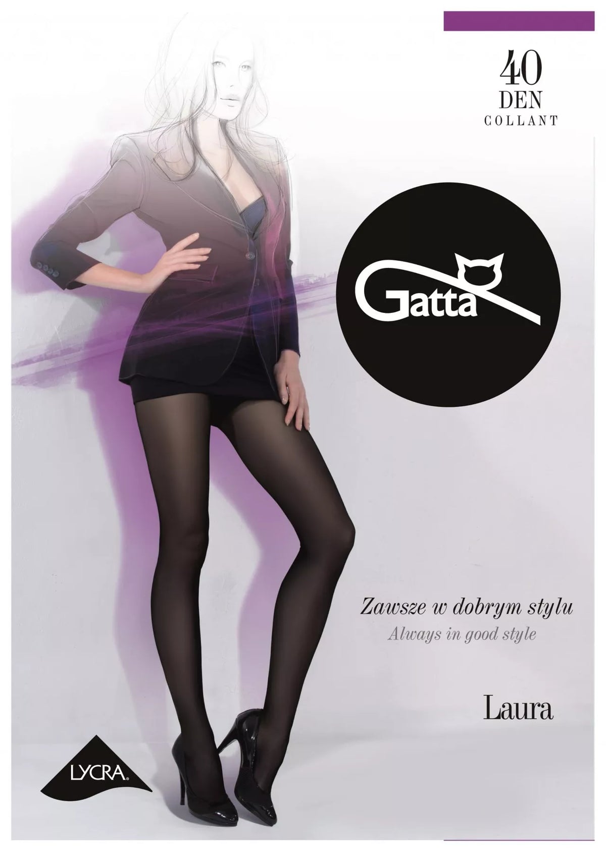 Gatta Pėdkelnės LAURA, 40 denų