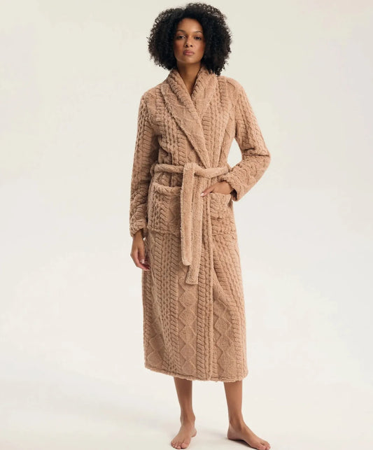 Henderson Ladies Ilgas sherpa chalatas GINA SAND
