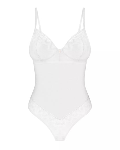 Obsessive Baltas elegantiškas bodis ALISSIUM TEDDY