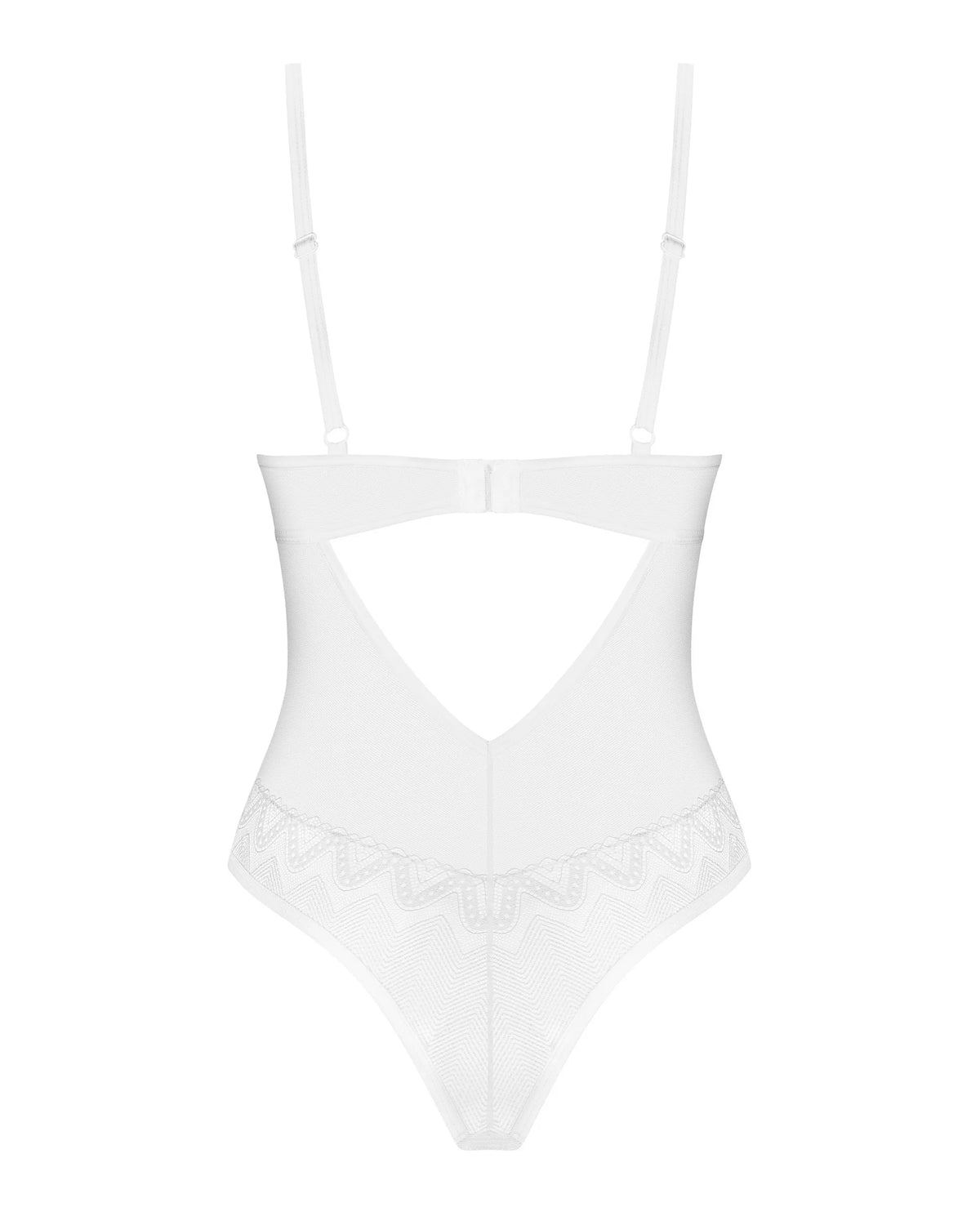 Obsessive Baltas elegantiškas bodis ALISSIUM TEDDY
