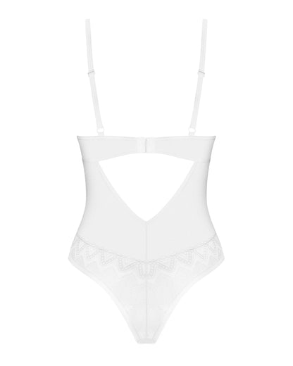 Obsessive Baltas elegantiškas bodis ALISSIUM TEDDY