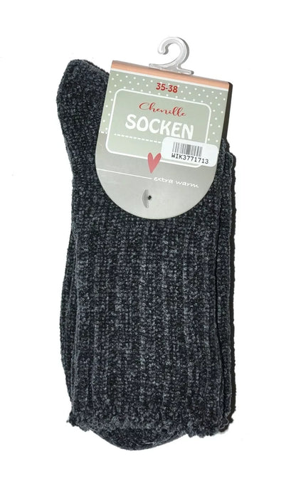 Šenilinės kojinės, įvairių spalvų