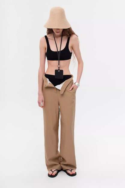 SiaWear RIB bikini maudymosi kostiumėlis OCEAN RIB LOVED SET BLACK